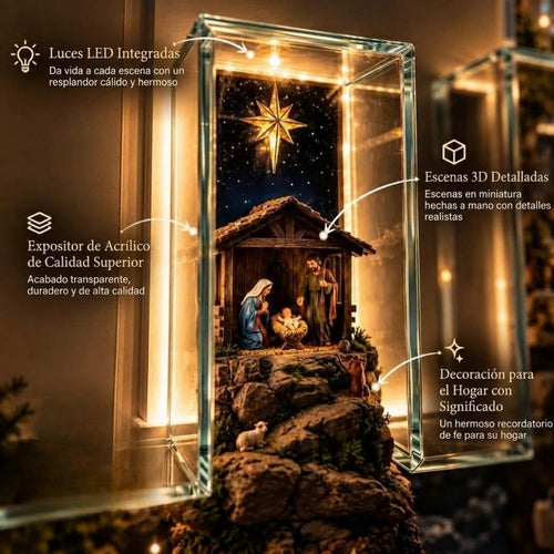 Camino de Luz - Cruz Iluminada con las Escenas de la Vida de Cristo