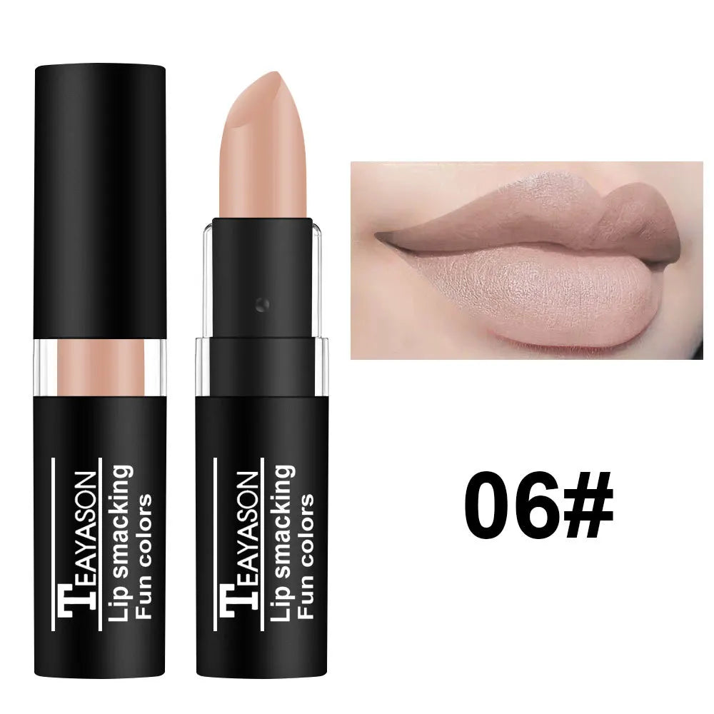 Labiales nude mate de larga duración y sin transferencia